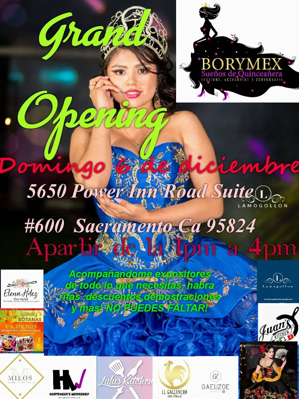 Borymex sueños de Quinceañera | 5650 Power Inn Rd suite #600, Sacramento, CA 95824, USA | Phone: (916) 346-1876