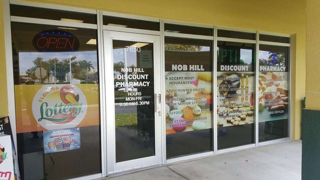 Nob Hill Discount Pharmacy | 7650 N Nob Hill Rd, Tamarac, FL 33321 | Phone: (954) 532-6151