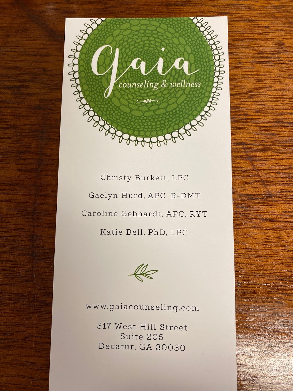 Gaia Counseling | 317 W Hill St #205, Decatur, GA 30030, USA | Phone: (404) 783-2079