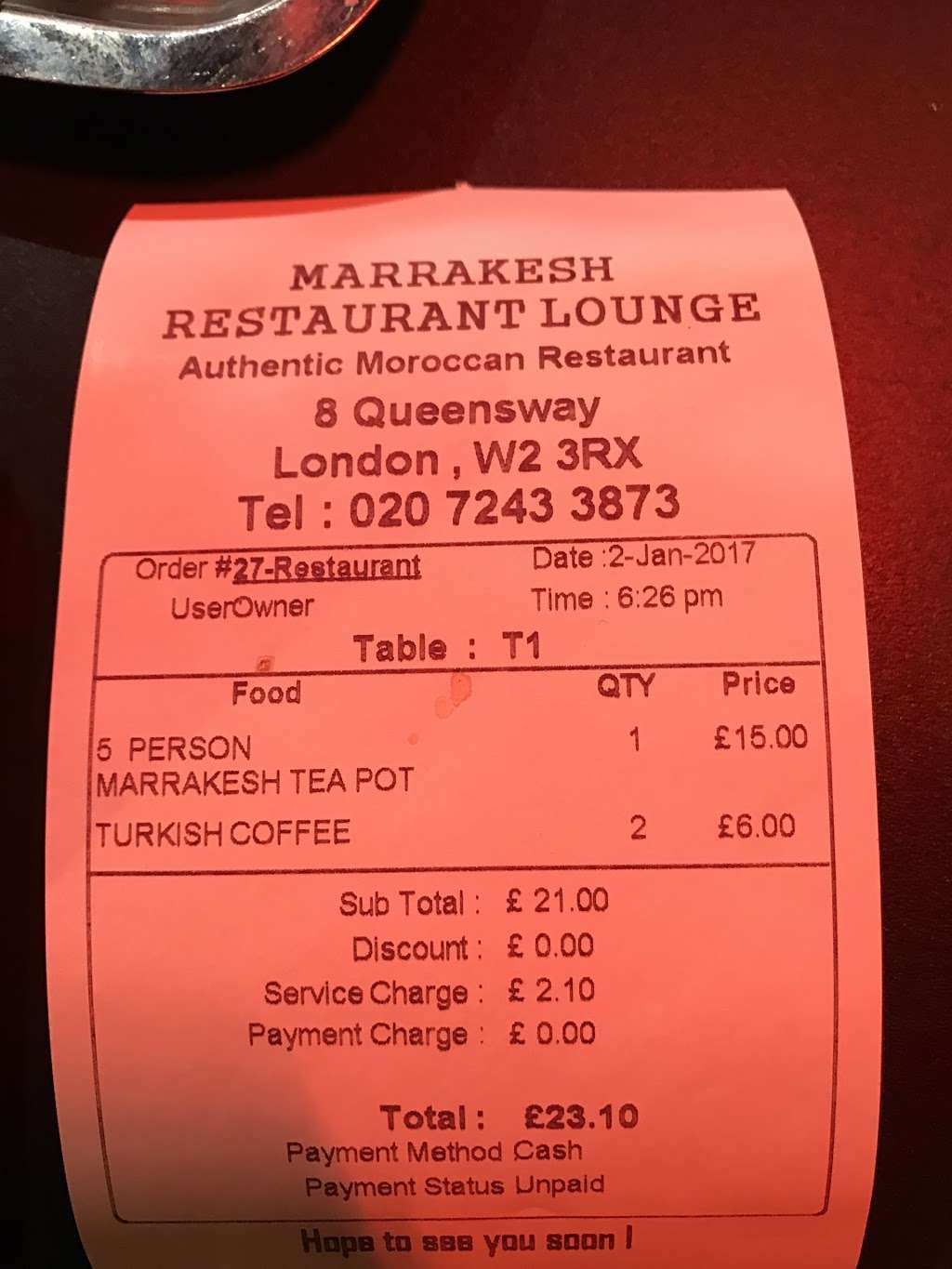 Marrakesh | 2 Queensway, London W2 3RX, UK | Phone: 020 3807 4714