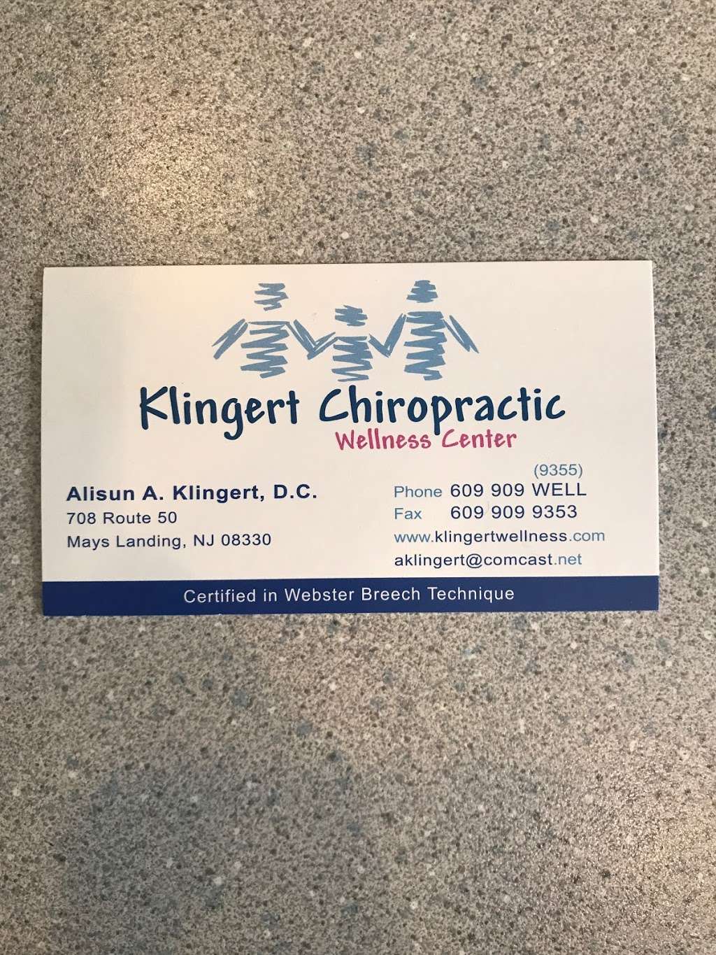 Klingert Chiropractic Wellness | 708 NJ-50, Mays Landing, NJ 08330, USA | Phone: (609) 909-9355