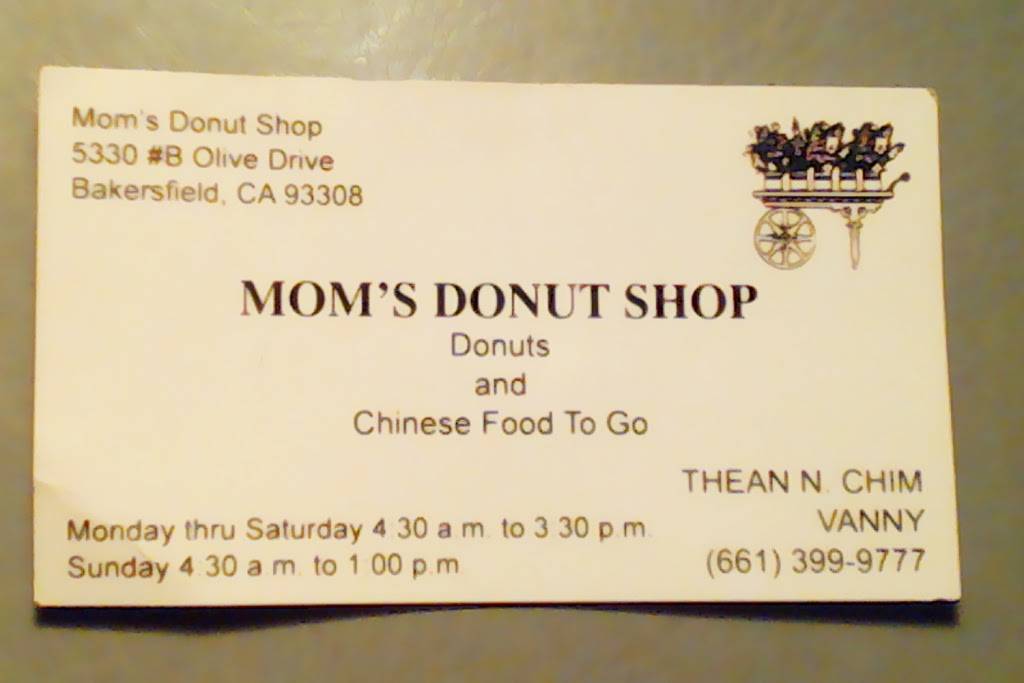 Moms Donut Shop | 5330 Olive Dr, Bakersfield, CA 93308, USA | Phone: (661) 399-9777