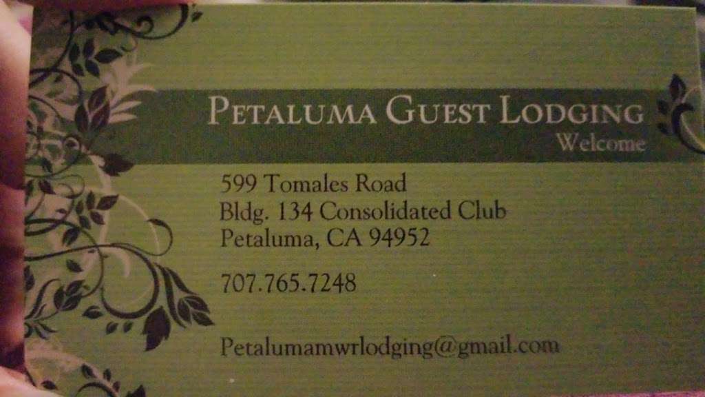 USCG TRACEN Petaluma Guest Lodging | Bldg, Consolidated Club, 599 Tomales Rd, Petaluma, CA 94952, USA | Phone: (707) 765-7248