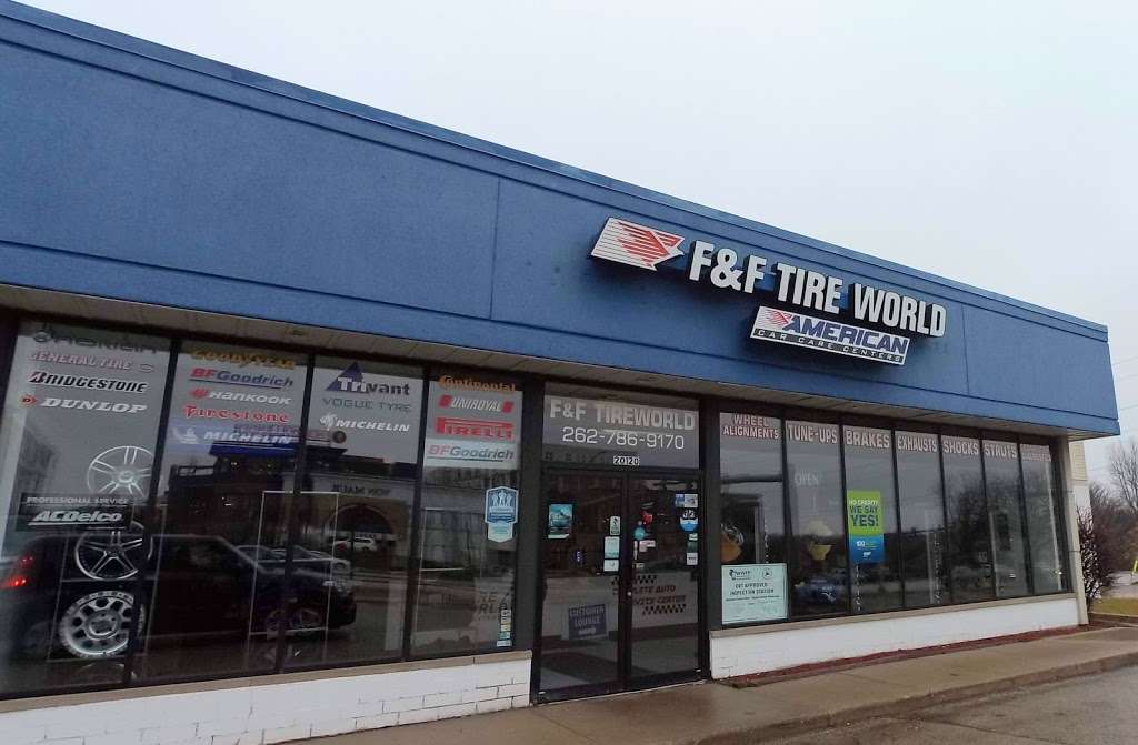 F&F Tire World | 20120 W Bluemound Rd, Brookfield, WI 53045, USA | Phone: (262) 649-7530