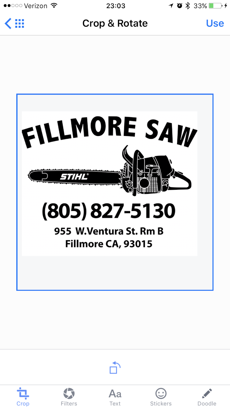 Fillmore Saw Inc. | 401 Ventura St, Fillmore, CA 93015, USA | Phone: (805) 625-7055