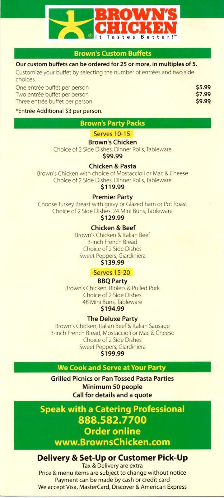 Browns Chicken & Pasta | 21120 South La Grange Road, Frankfort, IL 60423, USA | Phone: (815) 469-4433