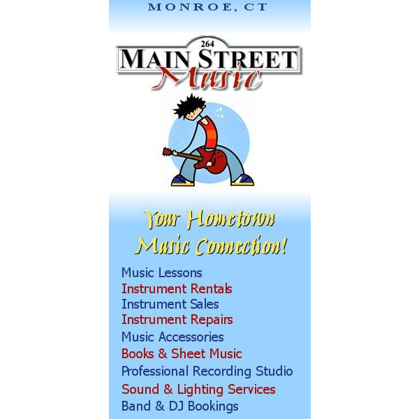 Main Street Music | 264 Main St, Monroe, CT 06468, USA | Phone: (203) 268-4771