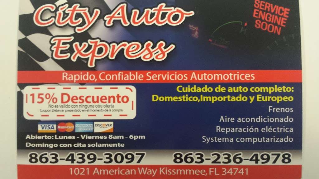 City Auto Express | 1021 American Way, Kissimmee, FL 34741, USA | Phone: (863) 236-4978