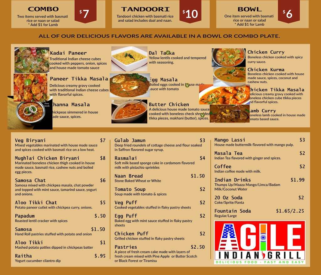 Agile Indian Grill | 209 N Market St, Wilmington, DE 19801, USA | Phone: (302) 543-4958