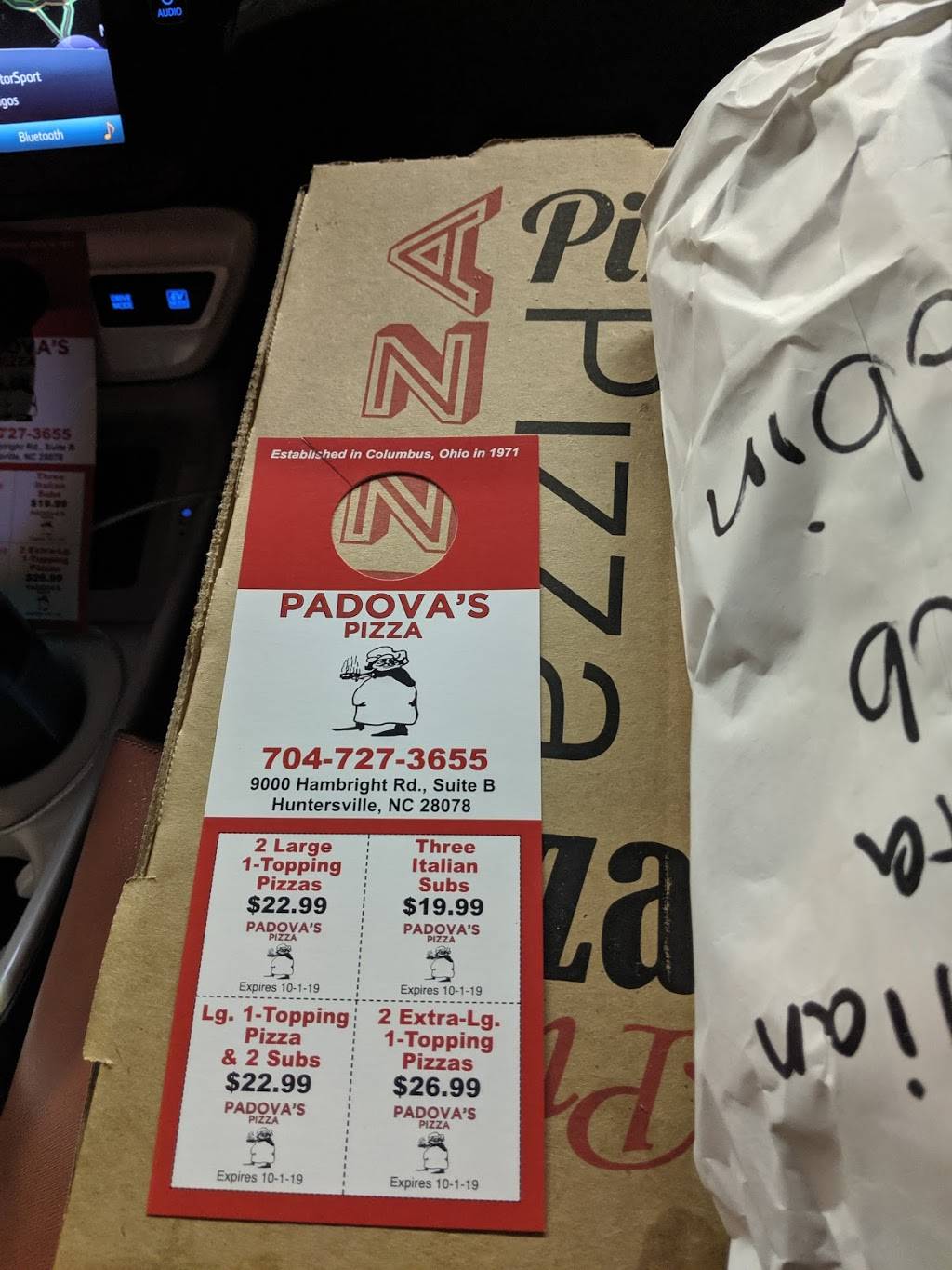 Padovas Pizza | 9000 Hambright Rd suite b, Huntersville, NC 28078, USA | Phone: (704) 727-3655