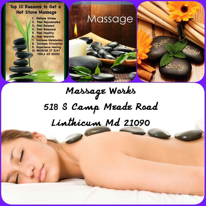 Massage Works | 518 S Camp Meade Rd #3, Linthicum Heights, MD 21090, USA | Phone: (410) 684-6940
