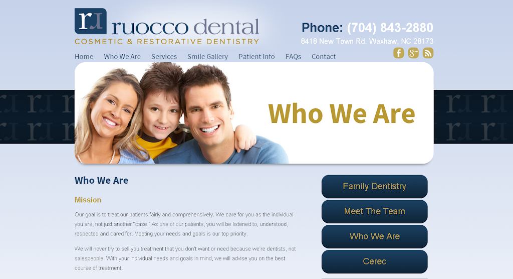 Ruocco Dental | 8418 New Town Rd, Waxhaw, NC 28173, USA | Phone: (704) 843-2880