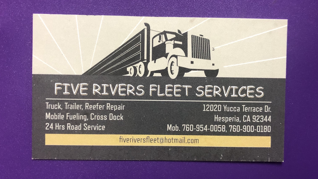 Five Rivers Fleet Services | 12020 Yucca Terrace Dr, Hesperia, CA 92344 | Phone: (760) 954-0058