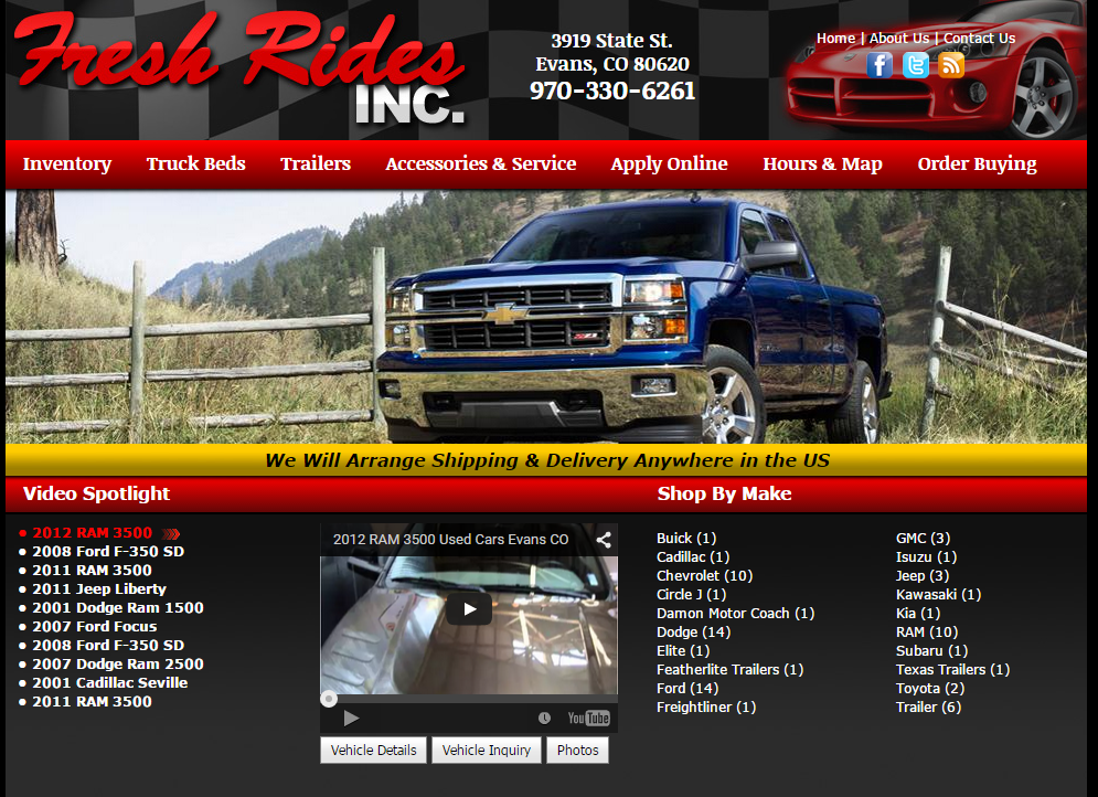 Fresh Rides Inc | 3919 State St, Evans, CO 80620, USA | Phone: (970) 330-6261