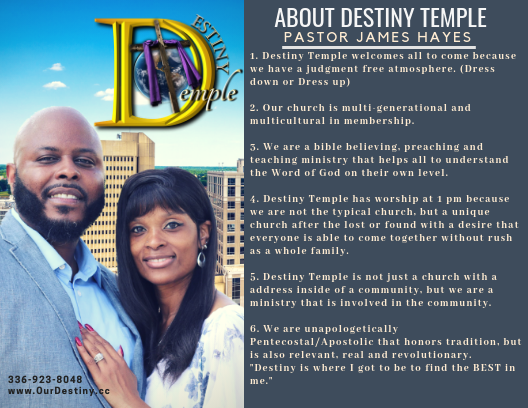 Destiny Temple | 1131 21st St NE, Winston-Salem, NC 27105, USA | Phone: (336) 923-8048