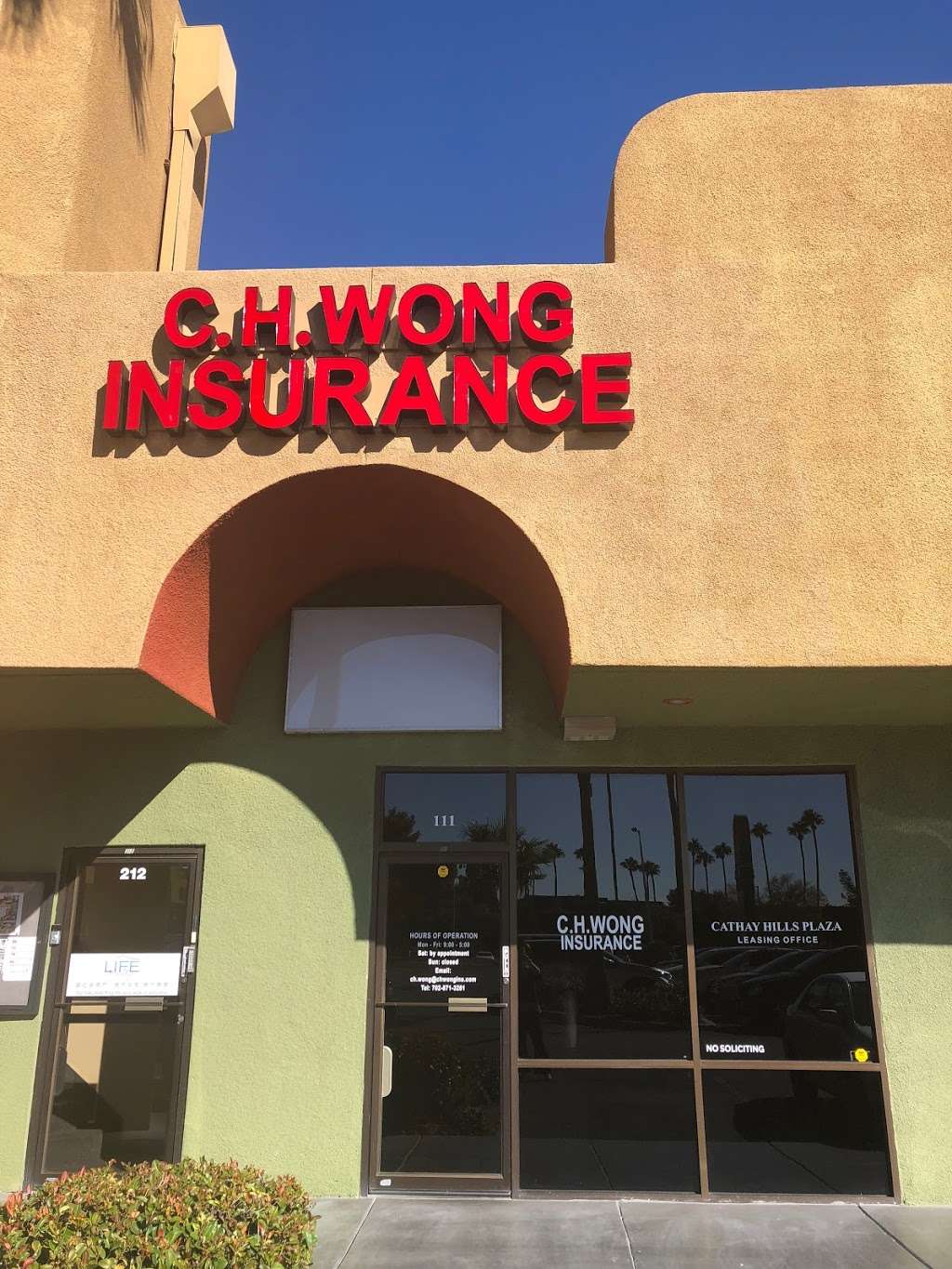 C.H. Wong Insurance Agency | 5300 Spring Mountain Rd #111, Las Vegas, NV 89146, USA | Phone: (702) 871-3281