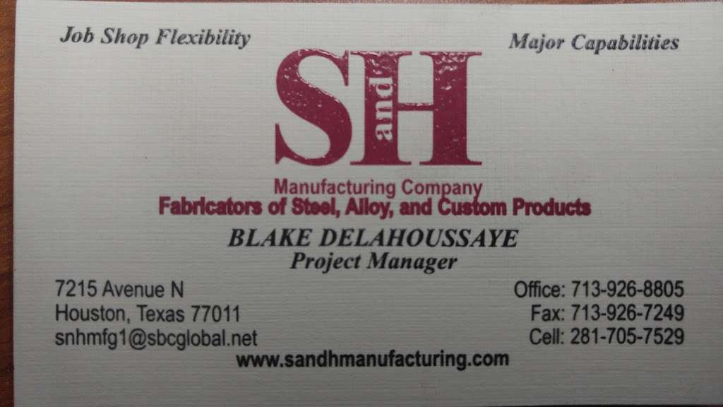 S & H Sheet Metal | 7215 Avenue N, Houston, TX 77011, USA | Phone: (713) 926-3350