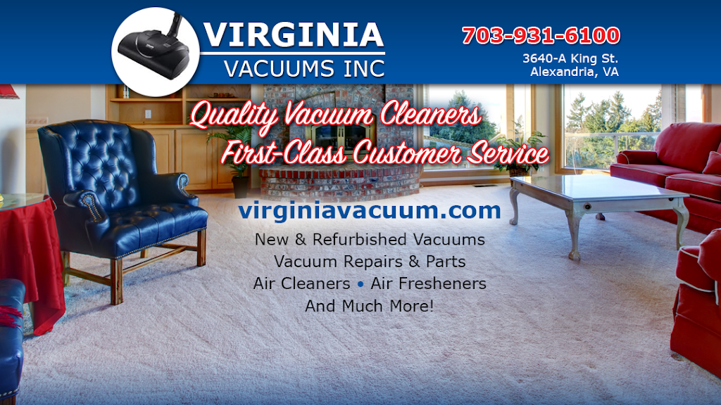 Virginia Vacuums | 3640 King St # A, Alexandria, VA 22302, USA | Phone: (703) 931-6100