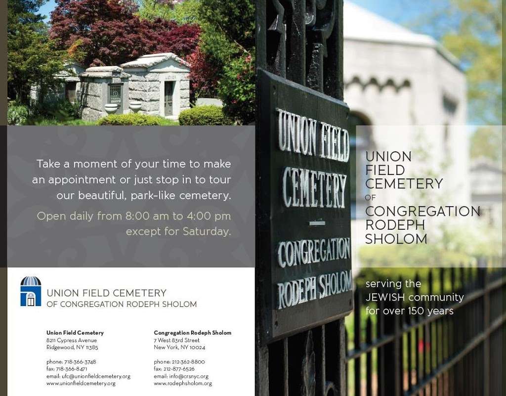 Union Field Cemetery | 82-11 Cypress Ave, Ridgewood, NY 11385, USA | Phone: (929) 480-6648