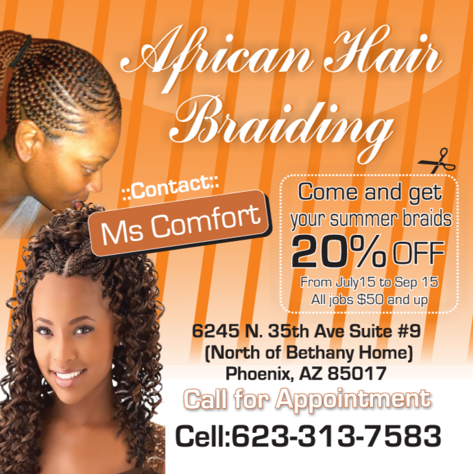 African Hair Braiding Stylists | 6245 N 35th Ave #9, Phoenix, AZ 85017 | Phone: (623) 313-7583