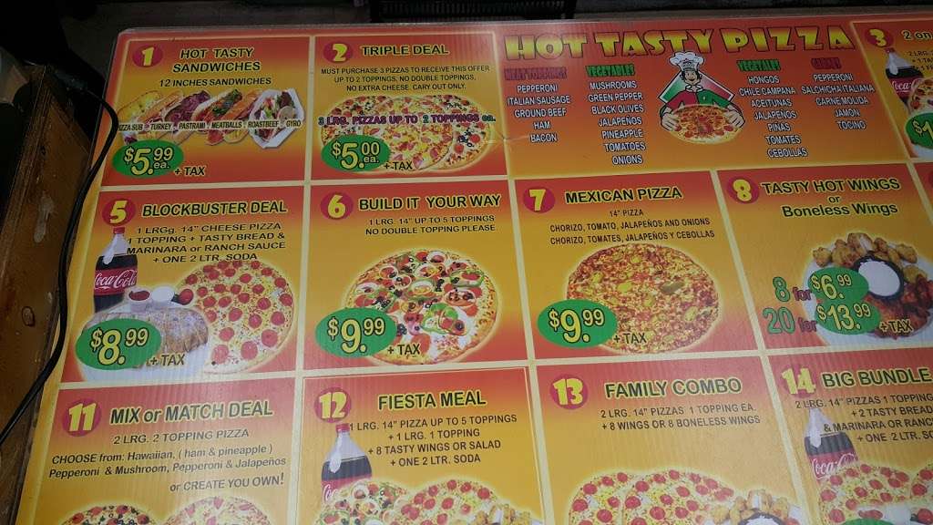 Hot Tasty Pizza | 2401 Highland Ave, National City, CA 91950, USA | Phone: (619) 477-4992