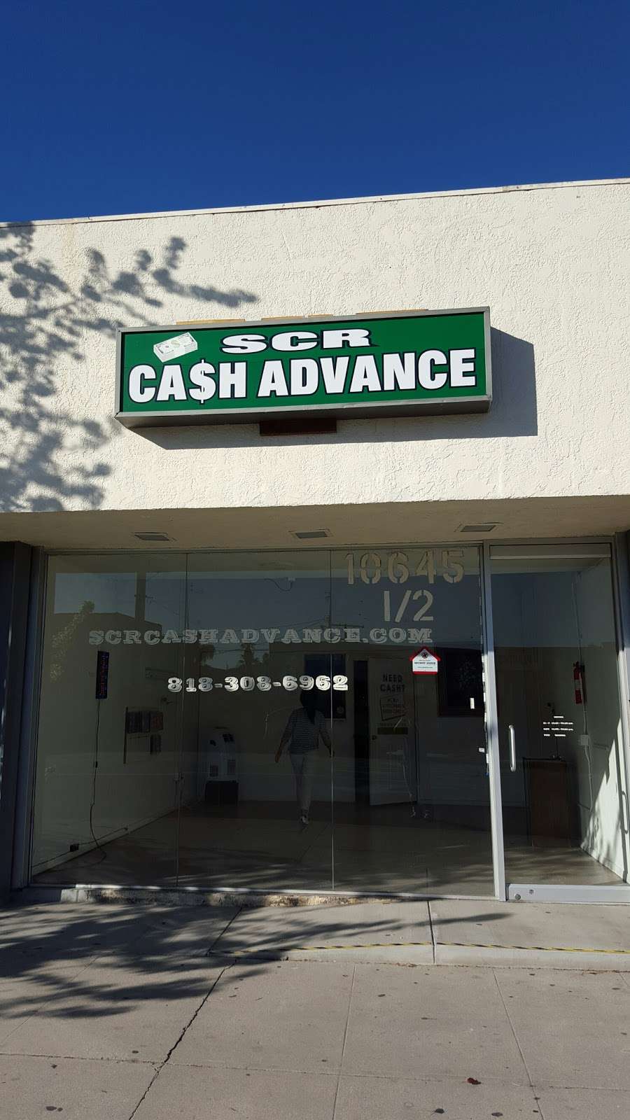 SCR CASH ADVANCE MAILBOX & PROCESS SERVER& | 10645 Burbank Blvd, North Hollywood, CA 91601, USA | Phone: (818) 308-6962