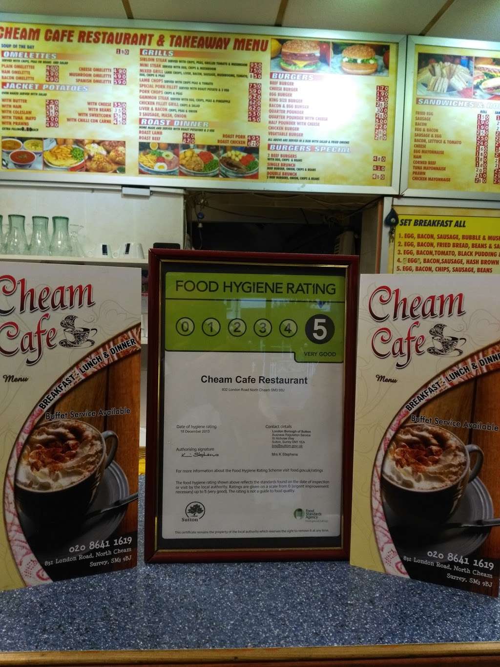 Cheam Cafe | 832 London Rd, Sutton SM3 9BJ, UK | Phone: 020 8641 1619