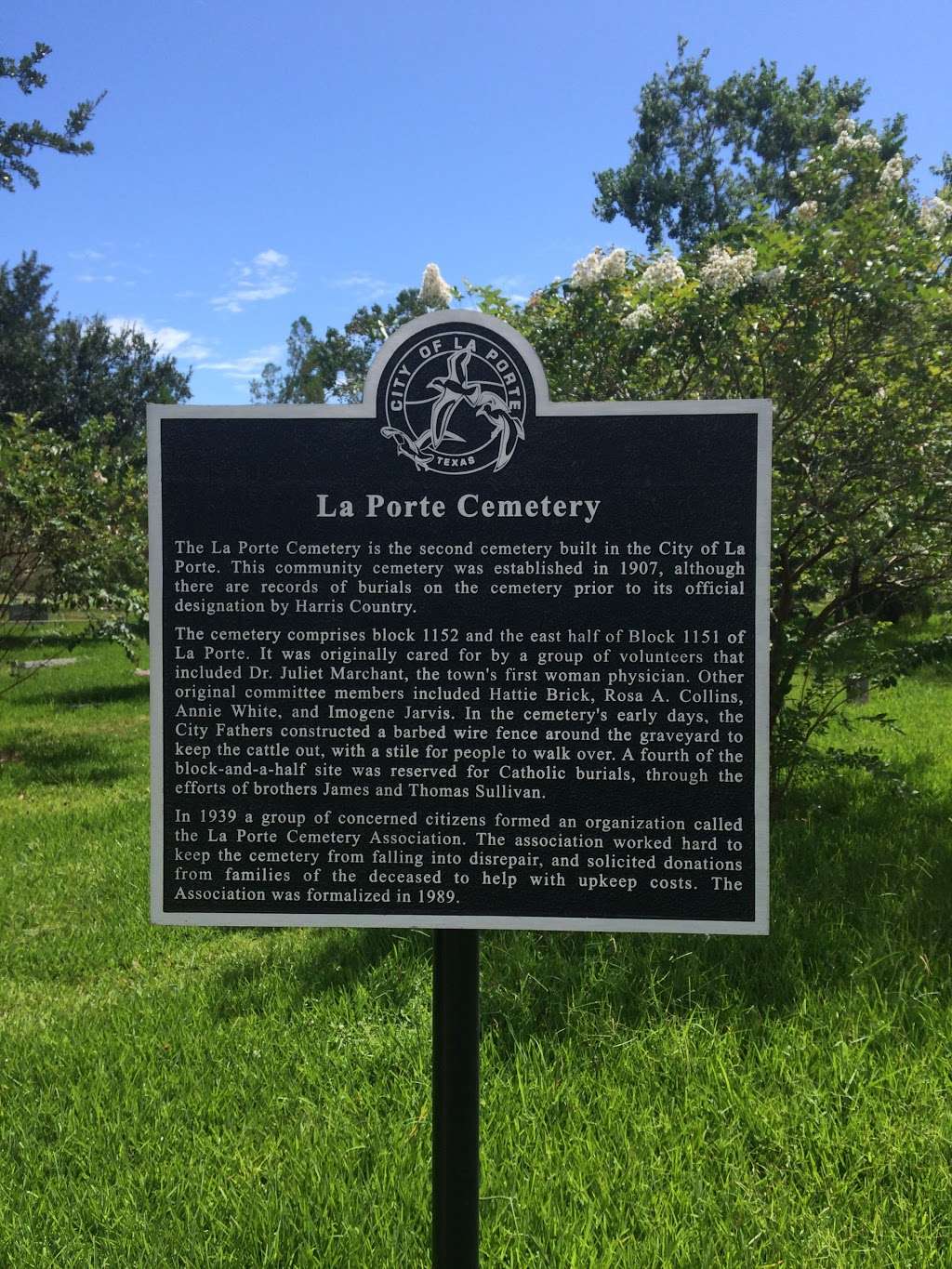 La Porte Cemetery | La Porte, TX 77571 | Phone: (281) 471-0344