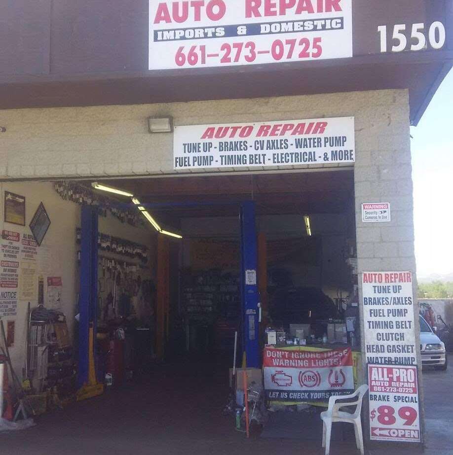 All Pro Auto Repair | 1817 E Ave Q, Palmdale, CA 93550, USA | Phone: (661) 273-0725