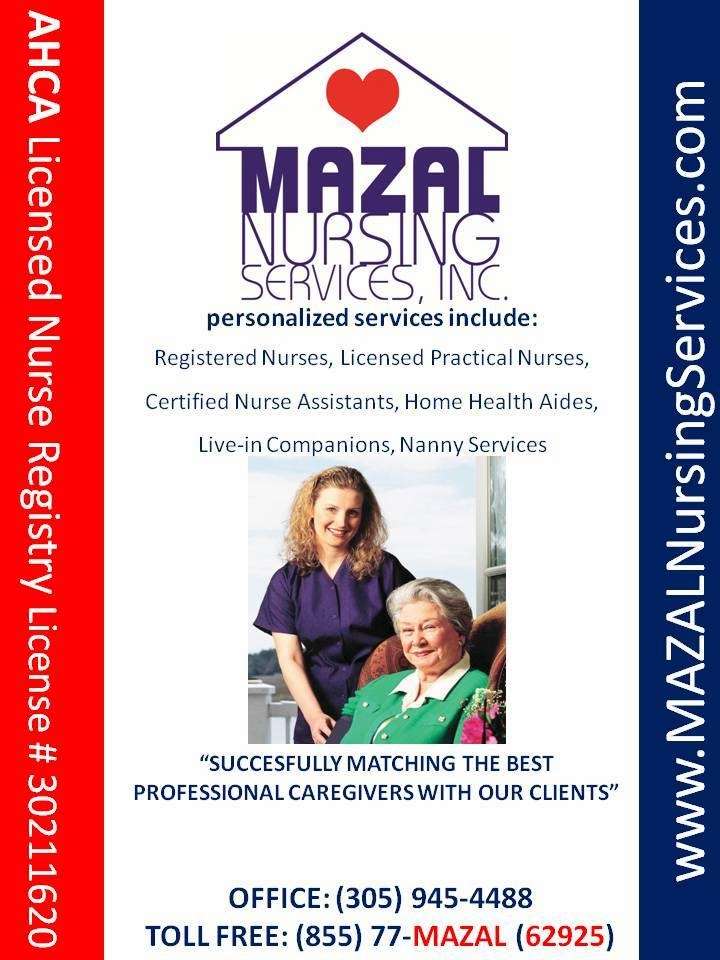 MAZAL Nursing Services, Inc. | 1728 SW 22nd St, Miami, FL 33145, USA | Phone: (305) 945-4488
