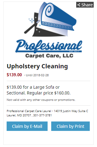 Professional Carpet Care | 14019 Justin Way Suite C, Laurel, MD 20707, USA | Phone: (301) 377-3781