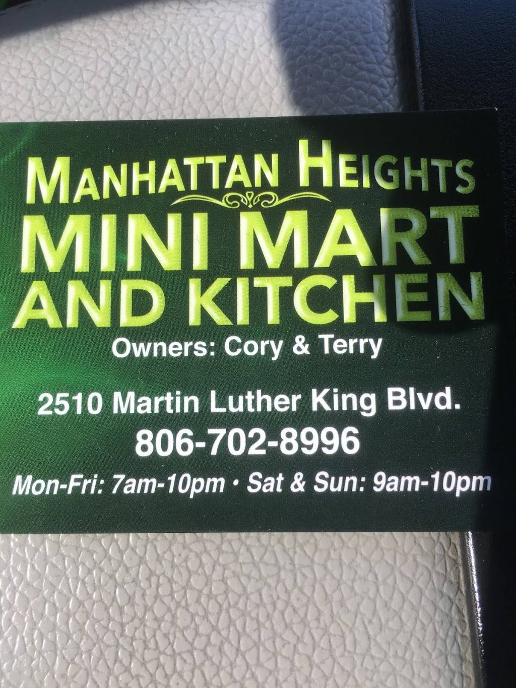 Manhattan Heights Mini Mart | 2510 M.L.K. Jr Blvd, Lubbock, TX 79404 | Phone: (806) 702-8996