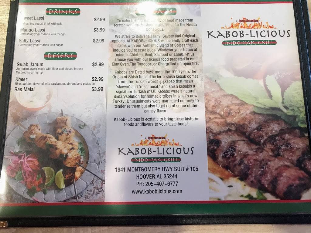 Kabob-Licious | 1841 Montgomery Hwy Suite 105, Hoover, AL 35244, USA | Phone: (205) 407-6777