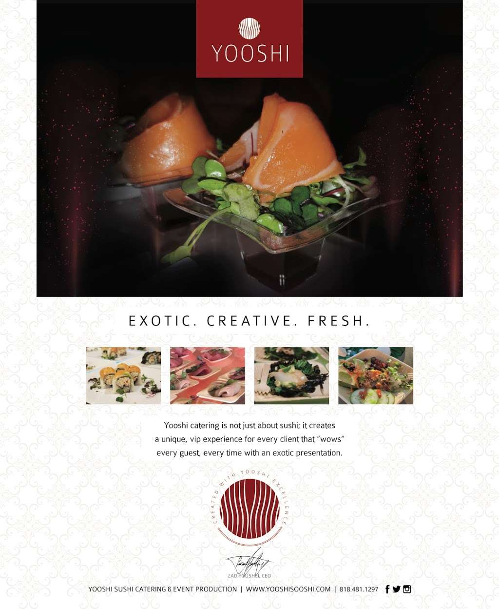 Yooshi Sushi Catering & Event Production | 20154 Saticoy St a6, Winnetka, CA 91306, USA | Phone: (818) 481-1297