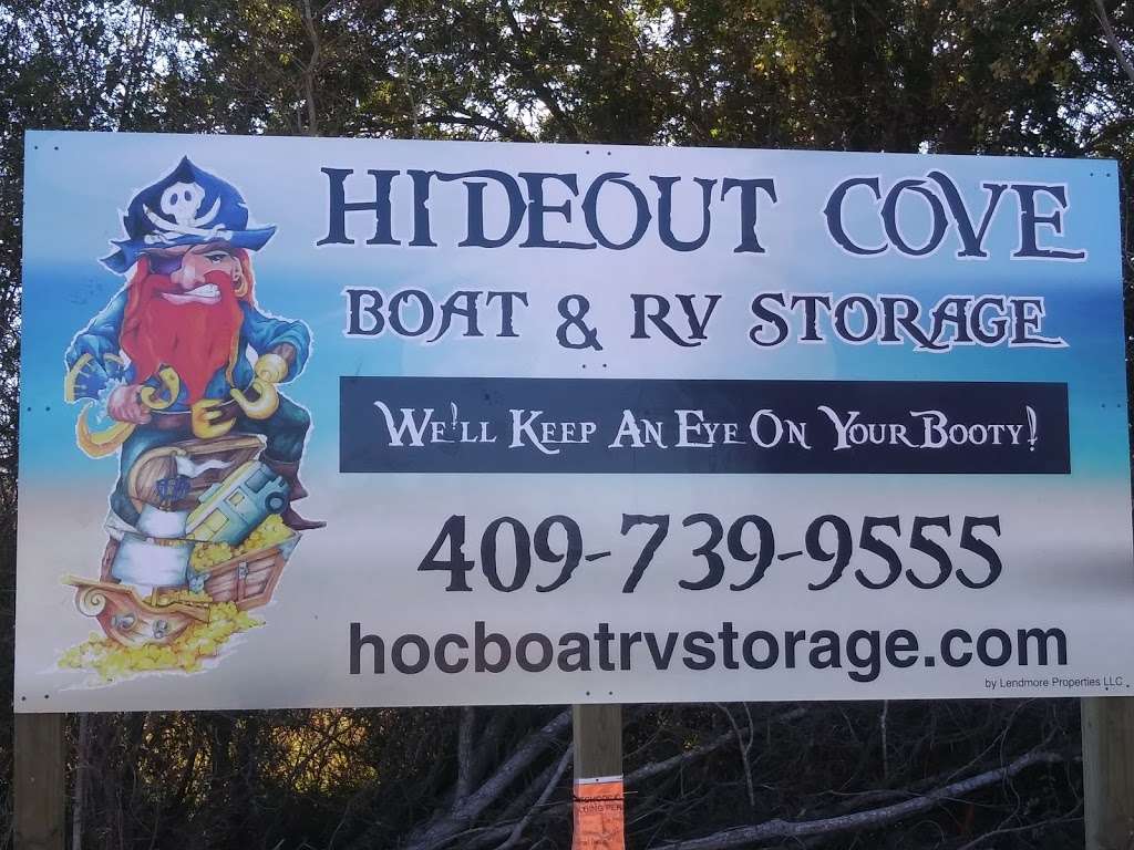 Hideout Cove Boat & RV storage | 6234 Delany Rd, Hitchcock, TX 77563, USA | Phone: (409) 739-9555