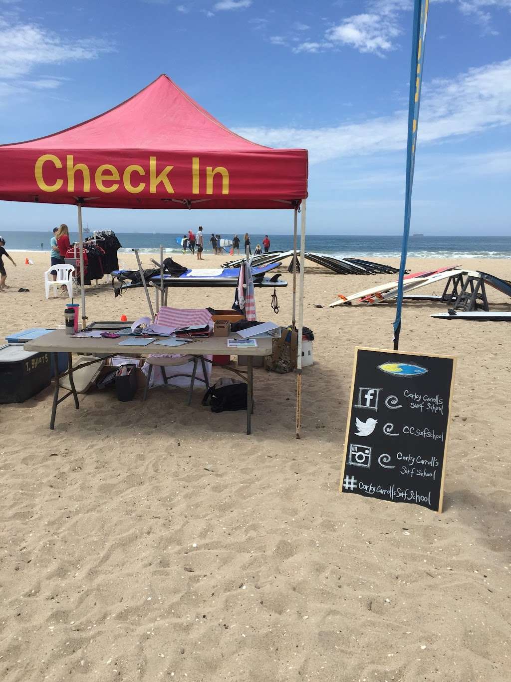 Corky Carrolls Surf School & Beach Adventures | Lifeguard Tower, 18 CA-1, Huntington Beach, CA 92648, USA | Phone: (714) 969-3959