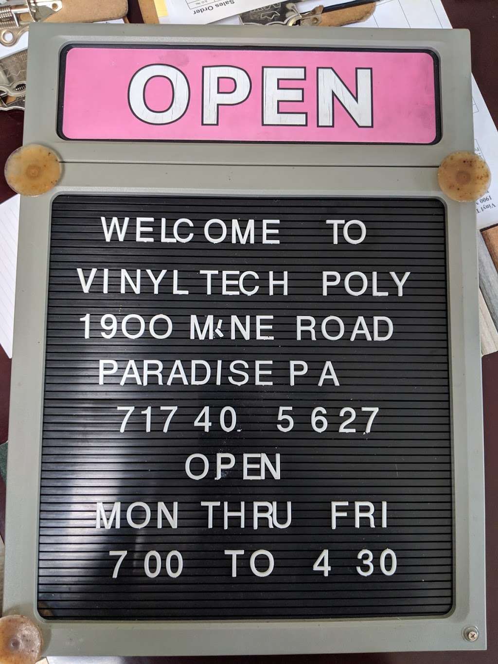 Vinyl Tech | 1900 Mine Rd, Paradise, PA 17562, USA | Phone: (717) 407-5627