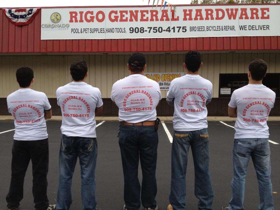 Rigo General Hardware, LLC | 472 US-46, Belvidere, NJ 07823 | Phone: (908) 750-4175