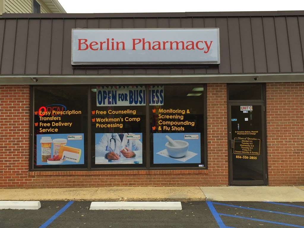 Berlin Pharmacy | 360 S White Horse Pike C, Berlin, NJ 08009, USA | Phone: (856) 336-2855