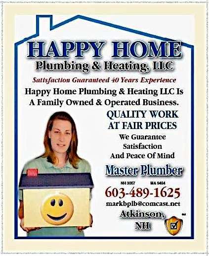 Happy Home Plumbing & Heating, LLC | 37 Academy Ave, Atkinson, NH 03811, USA | Phone: (603) 489-1625