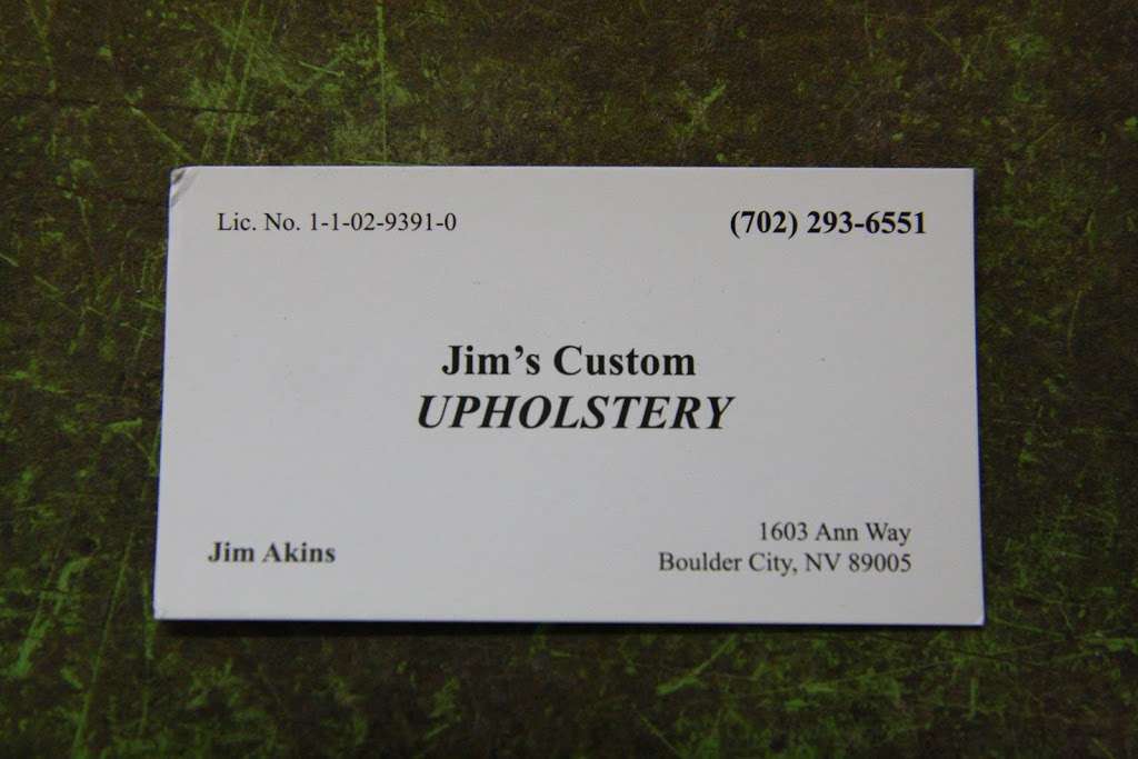 Jims Custom Upholstery | 1603 Ann Way, Boulder City, NV 89005, USA | Phone: (702) 293-6551