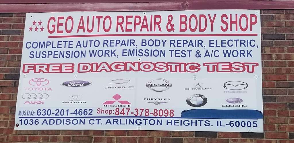 Geo Auto Repair & Body Shop | 1036 Addison Ct, Arlington Heights, IL 60005, USA | Phone: (630) 201-4662
