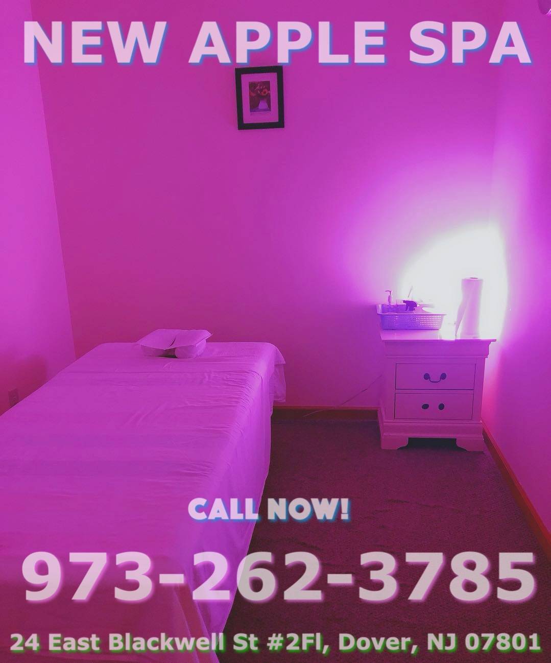 New Apple Spa | 24 East Blackwell St #2Fl, Dover, NJ 07801, United States | Phone: (973) 262-3785