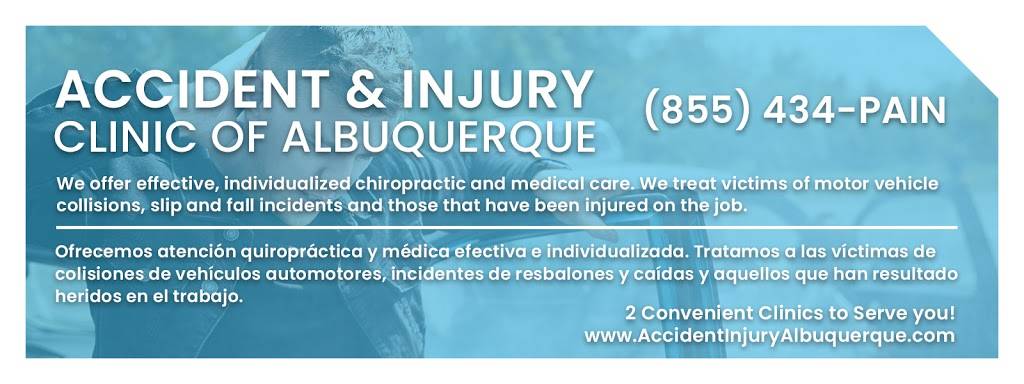 Accident & Injury Clinic South Albuquerque | 1100 Coors Blvd SW b1, Albuquerque, NM 87121 | Phone: (505) 312-7299