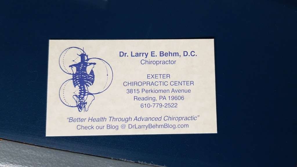 Exeter Chiropractic Center | 3815 Perkiomen Ave, Reading, PA 19606, USA | Phone: (610) 779-2522