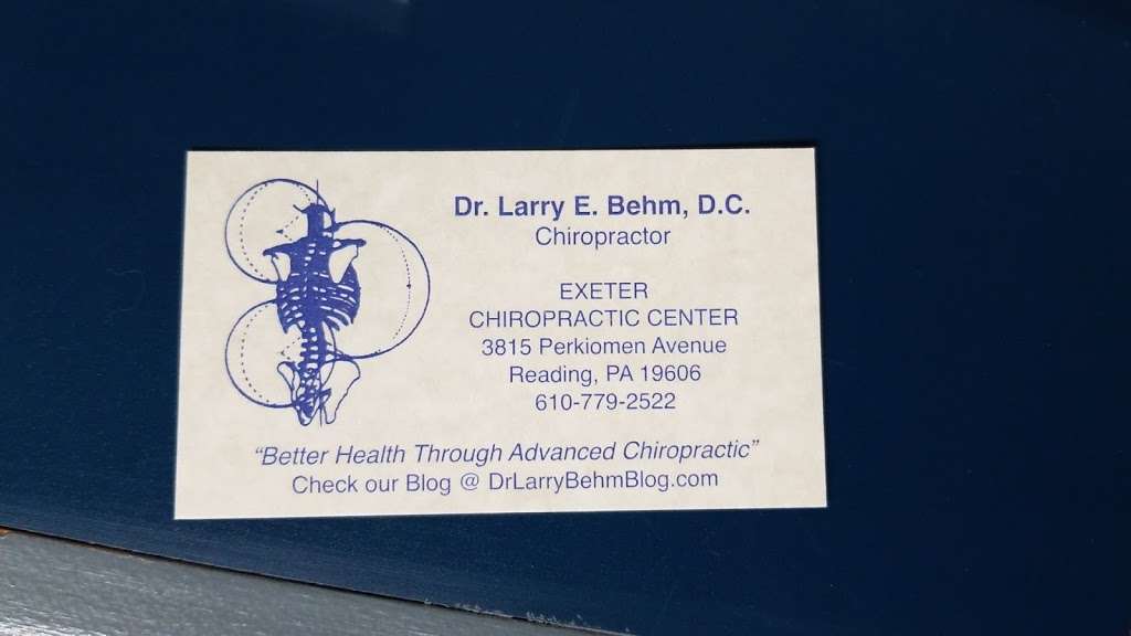 Exeter Chiropractic Center | 3815 Perkiomen Ave, Reading, PA 19606 | Phone: (610) 779-2522