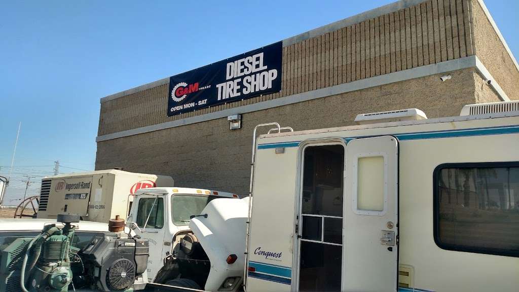 G&M Treadz diesel tire shop | 3180 Industrial Dr, Bloomington, CA 92316, USA | Phone: (909) 237-8621