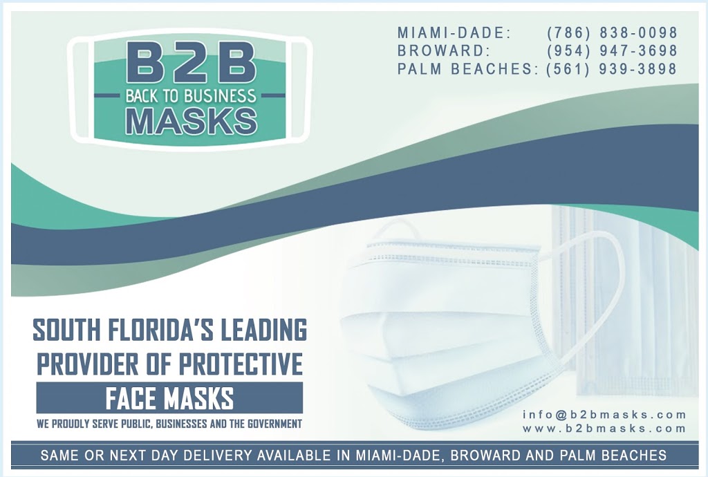 B2B Masks | 3948 Pembroke Rd E, Pembroke Park, FL 33021, USA | Phone: (954) 947-3698