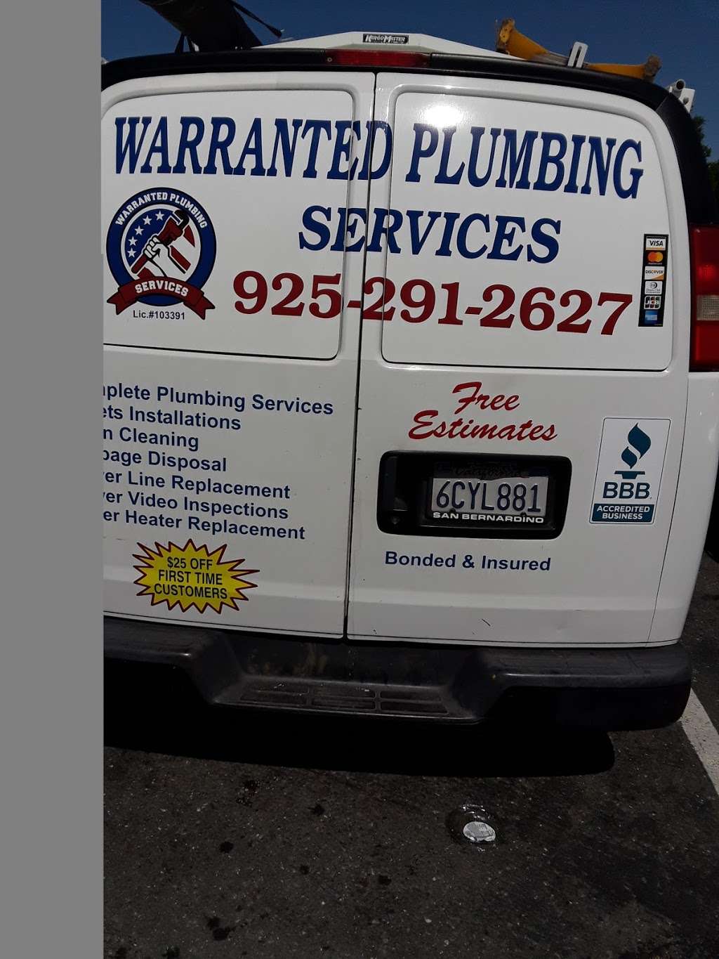 Warranted Plumbing Services | 3498 Clayton Rd suite 206, Concord, CA 94519, USA | Phone: (925) 291-2627