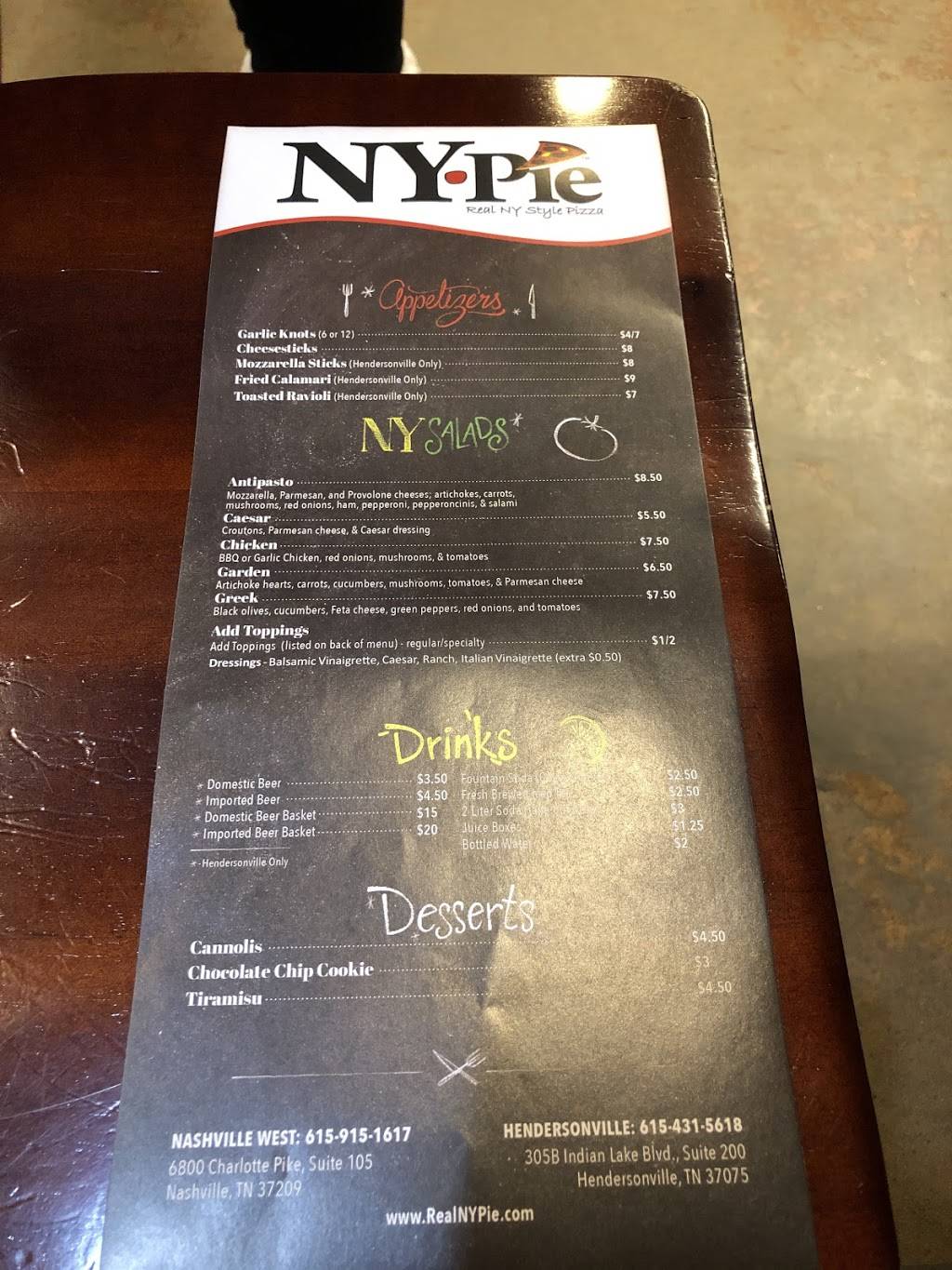 NY Pie (Nashville West) | 6800 Charlotte Pike #105, Nashville, TN 37209, USA | Phone: (615) 915-1617